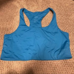 Girlfriend Collective Paloma Bra Crop in Ocean Blue